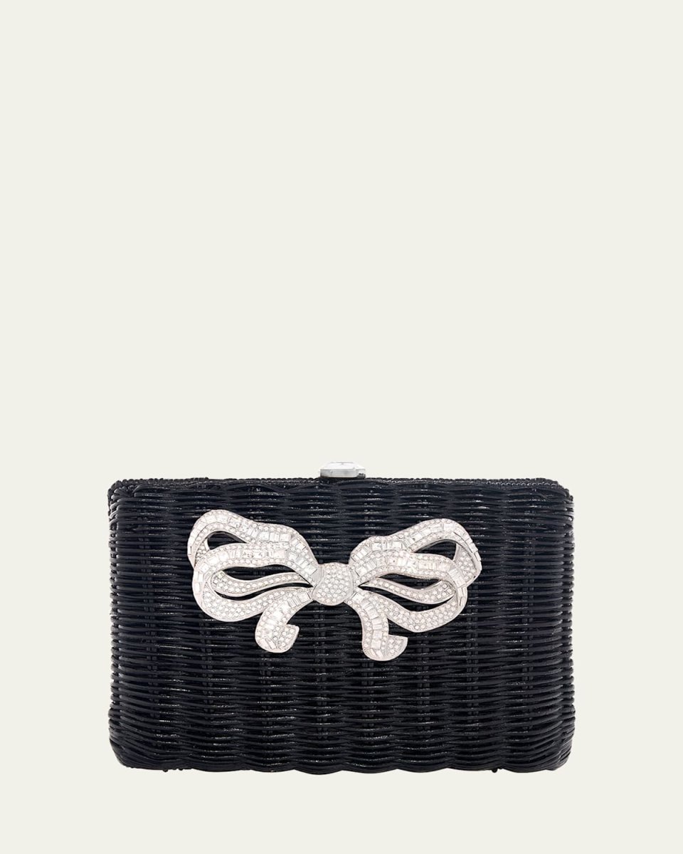 Hailey Bow Basket Clutch Bag